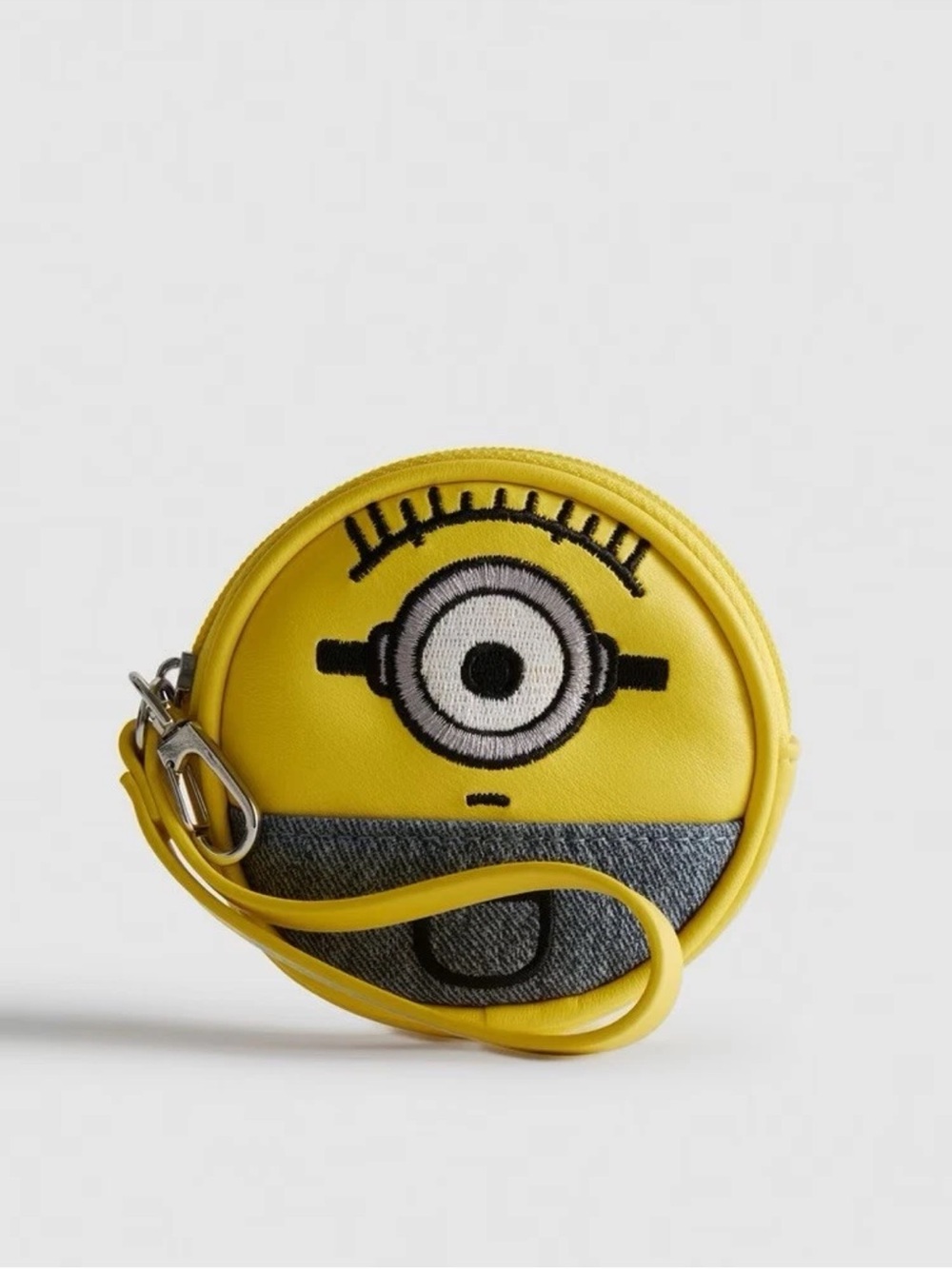 Yellow Minion Face Kids Wristlet Coin Purse